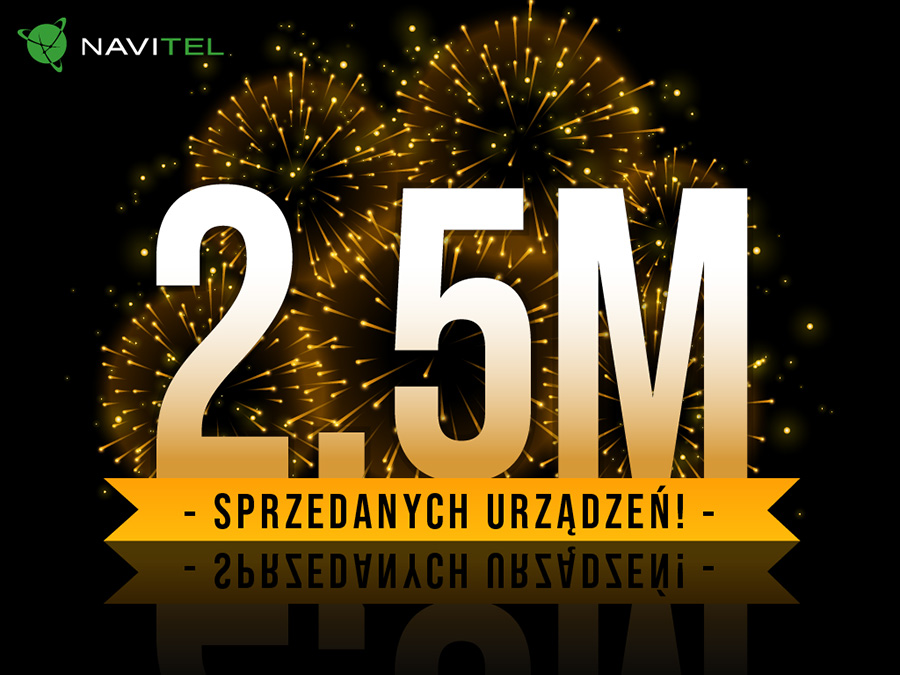 2,5 miliona sprzedanych urządzeń NAVITEL®